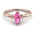 Marquise Pink Moissanite Geometrical Engagement Ring - Reese No. 802